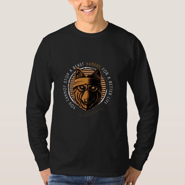 Camiseta Besta Wolf com Citação da Vida (Frente)