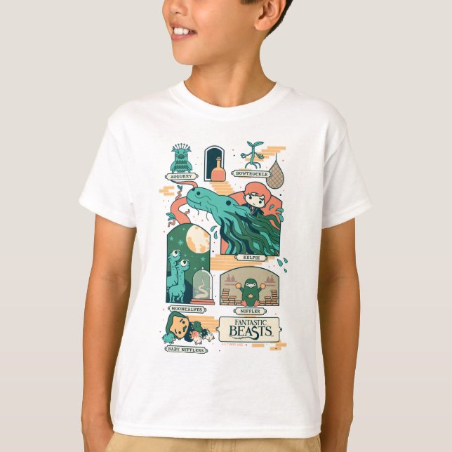 Camiseta Bestas Fantásticas de Cartoon (Frente)