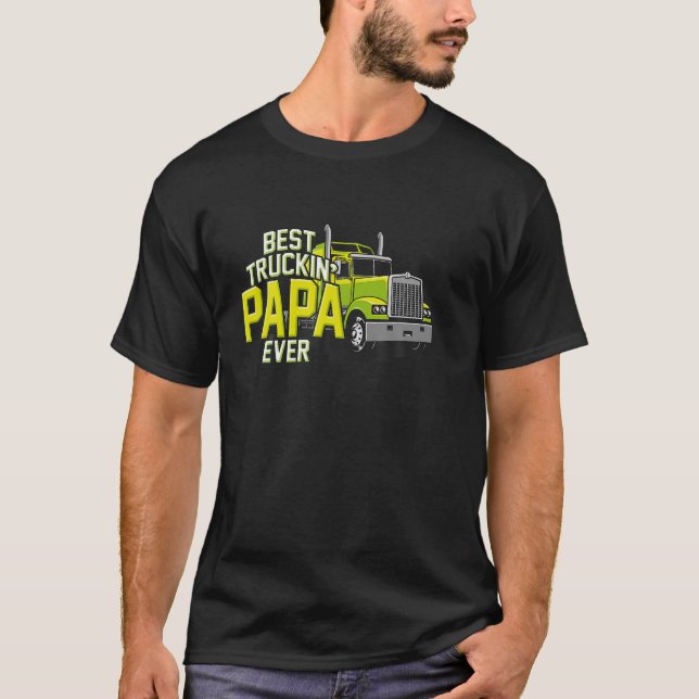 Camiseta Bester Truckin Papa aller Trucker Papa Fat (Frente)