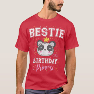 Camiseta Bestido da princesa de aniversário Cute Panda Bear