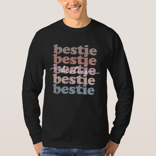 Camiseta Bestie  Bestfriend  Sisterhood  Friendship (Frente)