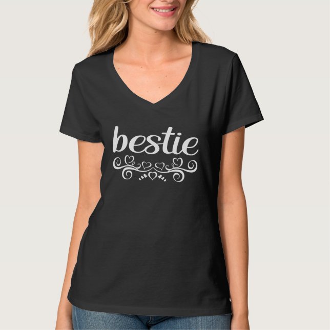 Camiseta Bestie Besties Squad Matching BFF Friend Crew (Frente)