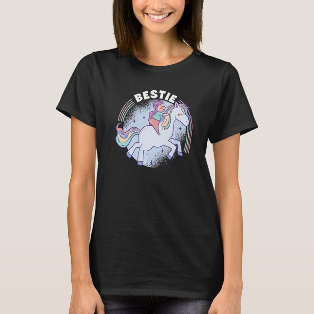 Camiseta Bestie Graphic Horse Lover Equestrian Rider Horses (Frente)