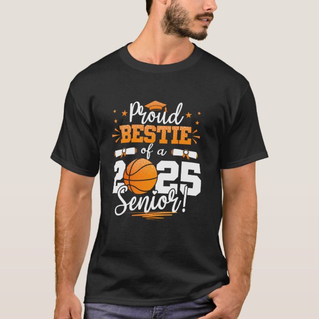 Camiseta Bestie Orgulhosa De Um Basquete De Mais velho 2025 (Frente)