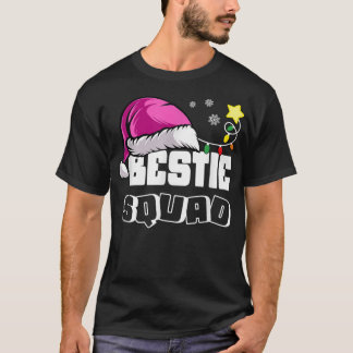 Camiseta Bestie Squad Melhor Amigo BFF Santa Claus Divertid