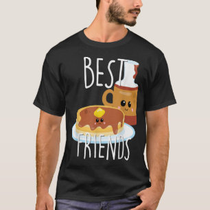 Camiseta BestieCute Comida BFF - Panquecas e Xarope do Melh