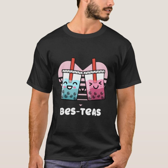 Camiseta Besties Bble Tea Pun Bes-Teas T (Frente)