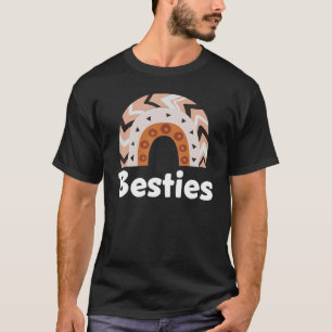 Camiseta Besties BFF Coração Melhor Amigos Bestie