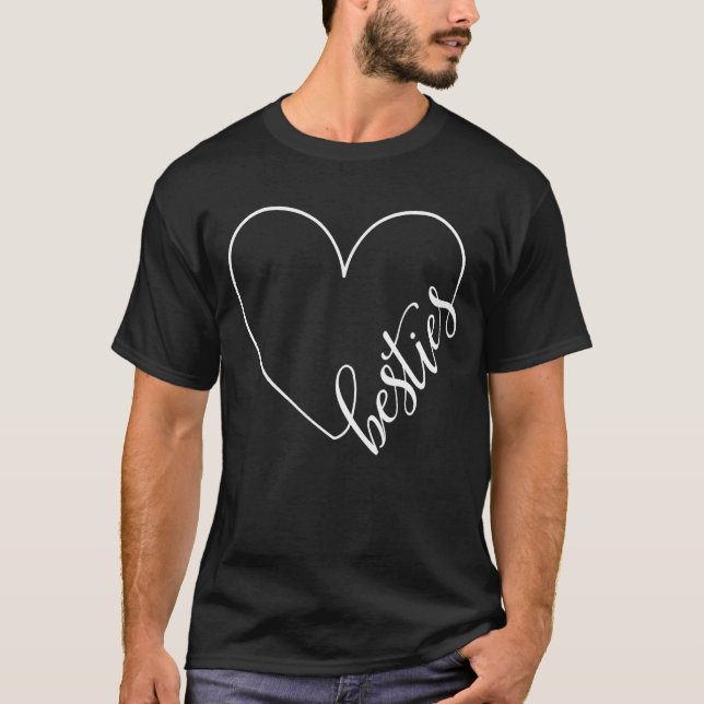 Camiseta Besties BFF - Melhores Amigos do Coração (Frente)