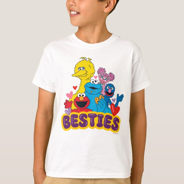 Camiseta Besties De Namorados Da Rua Sésamo (Frente)