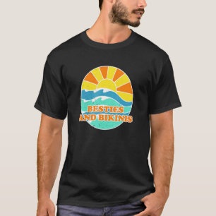 Camiseta Besties E Amigos Da Praia Bikinis Beach Bum Buddy
