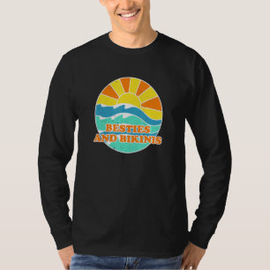 Camiseta Besties E Amigos Da Praia Bikinis Beach Bum Buddy