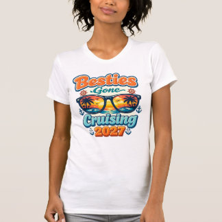Camiseta Besties Gone Cruising 2027 Girls Trip Friends Crui