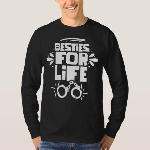 Camiseta Besties Para A Equipe De Vida Melhor Amiga Amiga A