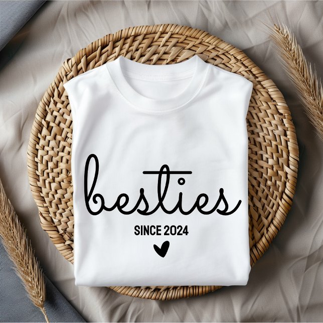 Camiseta Besties, presente personalizado para ela, Dia de a (besties shirt, custom gift for her, custom name shirt, Mother’s Day shirt, best friends gift, women)