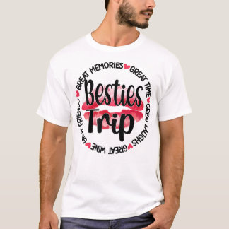 Camiseta Besties Trip Best Friend Vacend Viagem Girls Nig