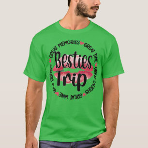 Camiseta Besties Trip Best Friend Vacend Viagem Girls Nig