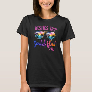 Camiseta Besties Trip Sanibel Island 2023 Sunglass Summer