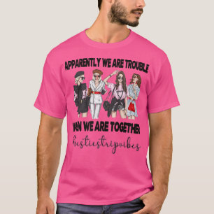 Camiseta Besties Trip Vibes Melhor Viagem de Férias Amigo G