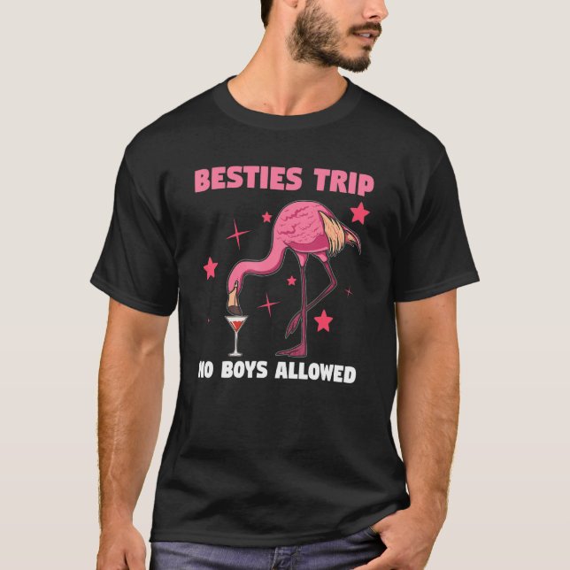 Camiseta Besties Viajando Sem Meninos Permitidos (Frente)