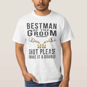 Camiseta Bestman Do Groom Atirou Por Favor