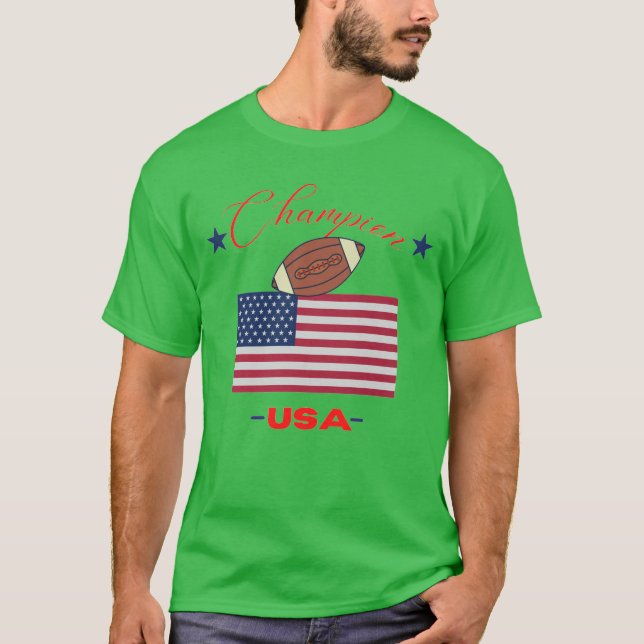 Camiseta Bestseller Original Champion USA Flag Club (Frente)