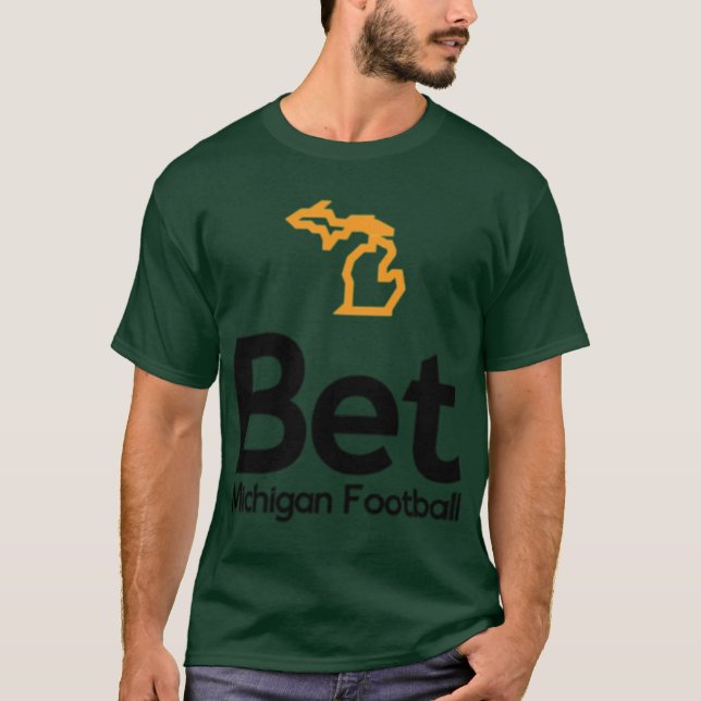 Camiseta Bet Michigan Logo Legal Sports Betting Michigan (Frente)