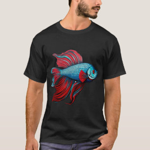 Camiseta beta vermelho e azul