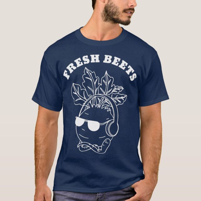 Camiseta Beterraba fresca, legumes orgânicos, agricultores  (Frente)