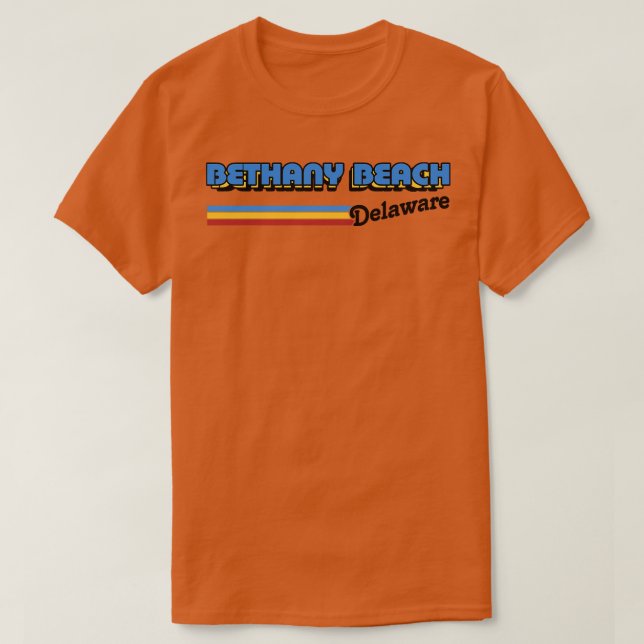 Camiseta Bethany Beach Delaware Estilo Retro Style Design (Frente do Design)
