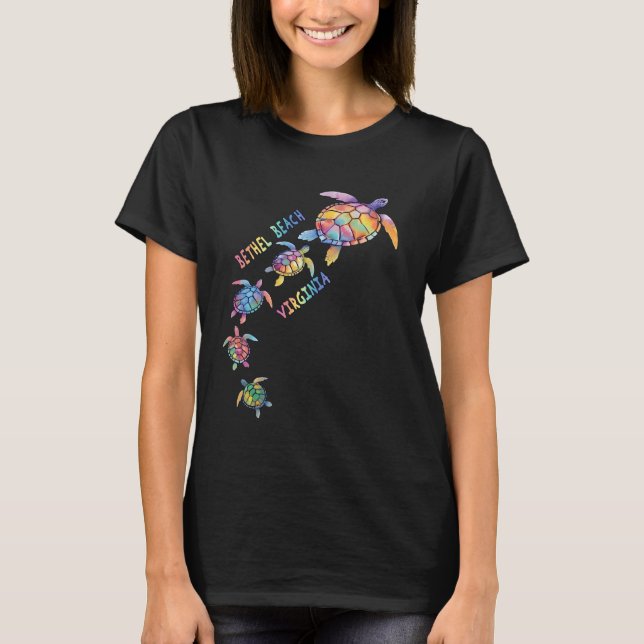 Camiseta Bethel Beach Virginia Sea Turtle Lover Beach BB (Frente)
