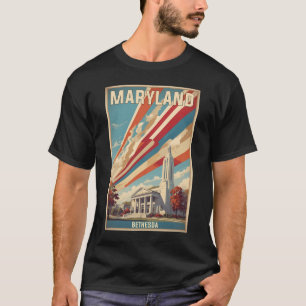 Camiseta Bethesda Maryland Usa Viagens vintage Turismo