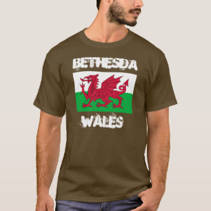 Camiseta Bethesda, País de Gales com bandeira galesa