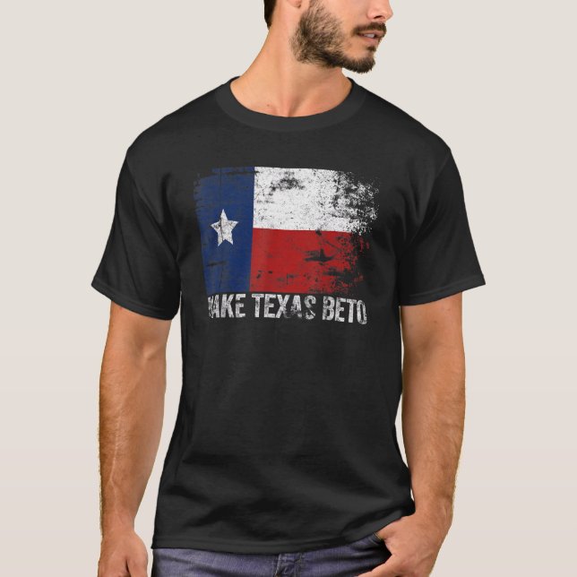 Camiseta Beto For Governador Democrata 2022 Make Texas Beto (Frente)