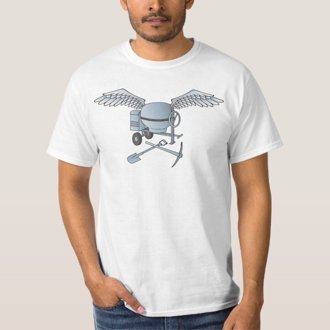 Camiseta Betoneira azul-cinza (Frente)
