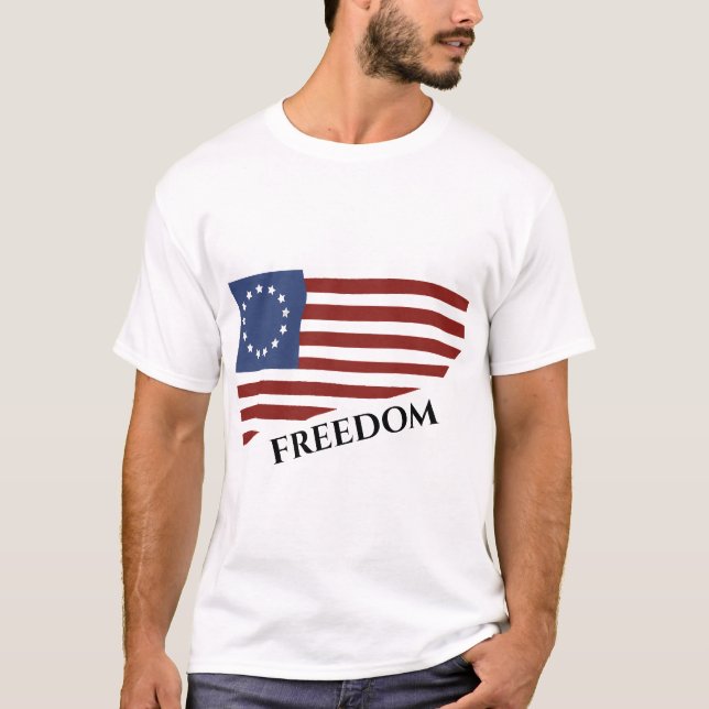 Camiseta Betsy Ross Flag t-Shirt (Frente)
