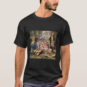 Camiseta Betsy Ross Flag Us 4 De Julho Antiga Glória Americ