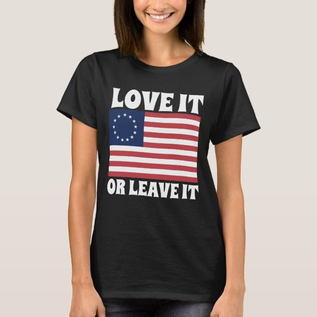 CAMISETA BETSY ROSS USA ADORA OU DEIXA T-SHIRT (Frente)