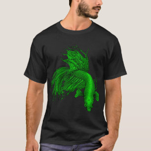 Camiseta Betta cauda de coroa verde