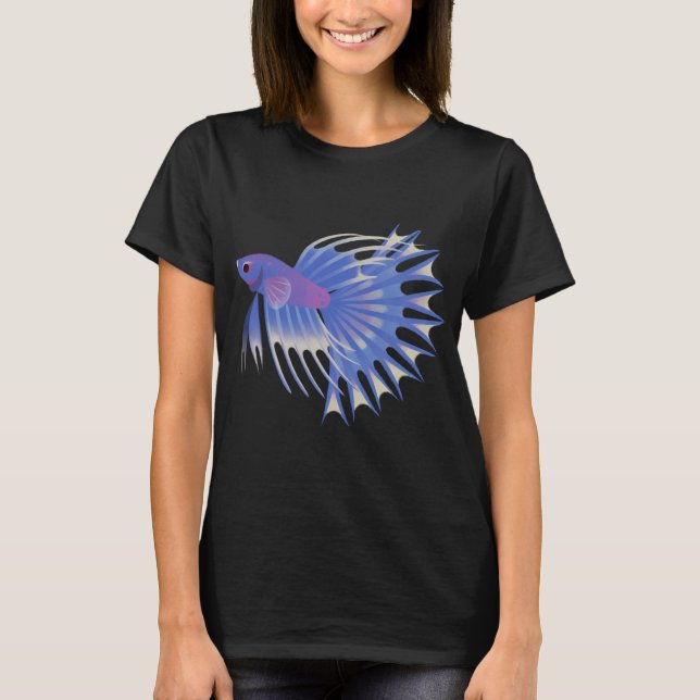 Camiseta Betta crowntail (Frente)