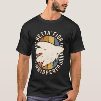 Camiseta Betta Fish Animal Whisperer Vintage Classic Retro 