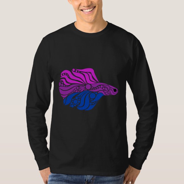 Camiseta Betta Fish Pink Purple Blue Pride (Frente)