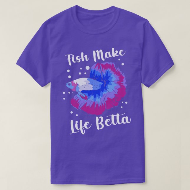 Camiseta Betta Fish Siamese Combatendo Peixes Betta Splende (Frente do Design)