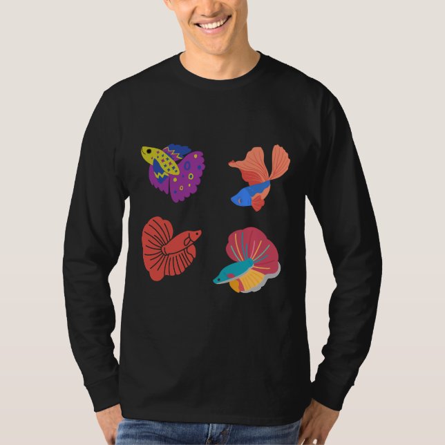 Camiseta Betta Fish Siamese Fighting Fish Fighar Aquar (Frente)