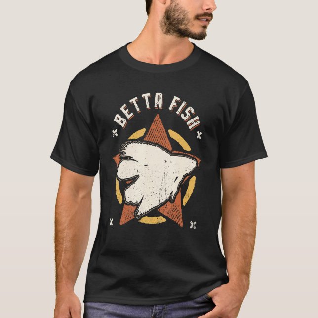 Camiseta Betta Fish Vintage Retro Classic Animal (Frente)