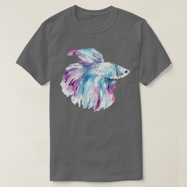 Camiseta Betta Fish watercolor pintura 2 (Frente do Design)