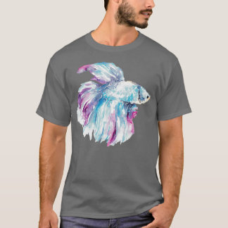 Camiseta Betta Fish watercolor pintura 2
