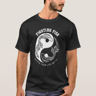 Camiseta Betta Life Fighting Fish Tank Decorações Aquariu