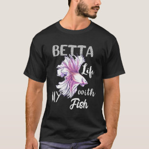 Camiseta Betta Life With My Fish Água fresca Siamese Fight