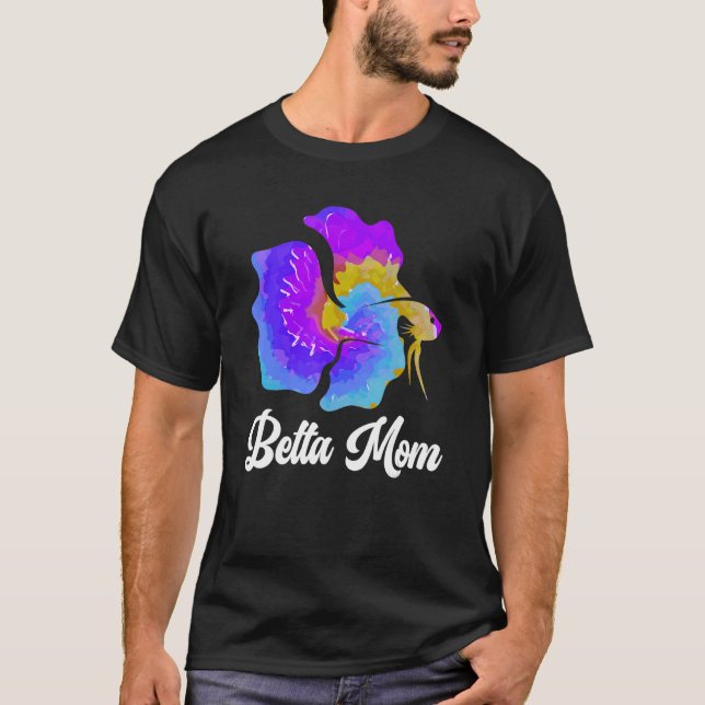 Camiseta Betta Mãe Betta Fish Mãe Aquário (Frente)